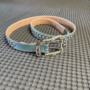 Rhinestone Studded Western Belt, Christine Alexander, Leather